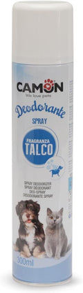 CAMON | Deodorante Spray al Talco per Cani e Gatti, 300ml, Elimina Cattivi Odori, Facile Applicazione