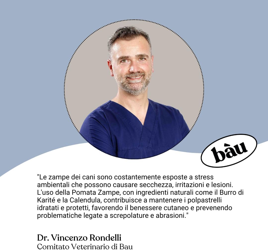 Crema Polpastrelli Cane Nutriente e Protettiva, Crema Zampe Cani Naturale Senza Parabeni e Siliconi, Balsamo Zampe Cane Naturale Protettiva Antinfiammatoria con Karitè e Calendula