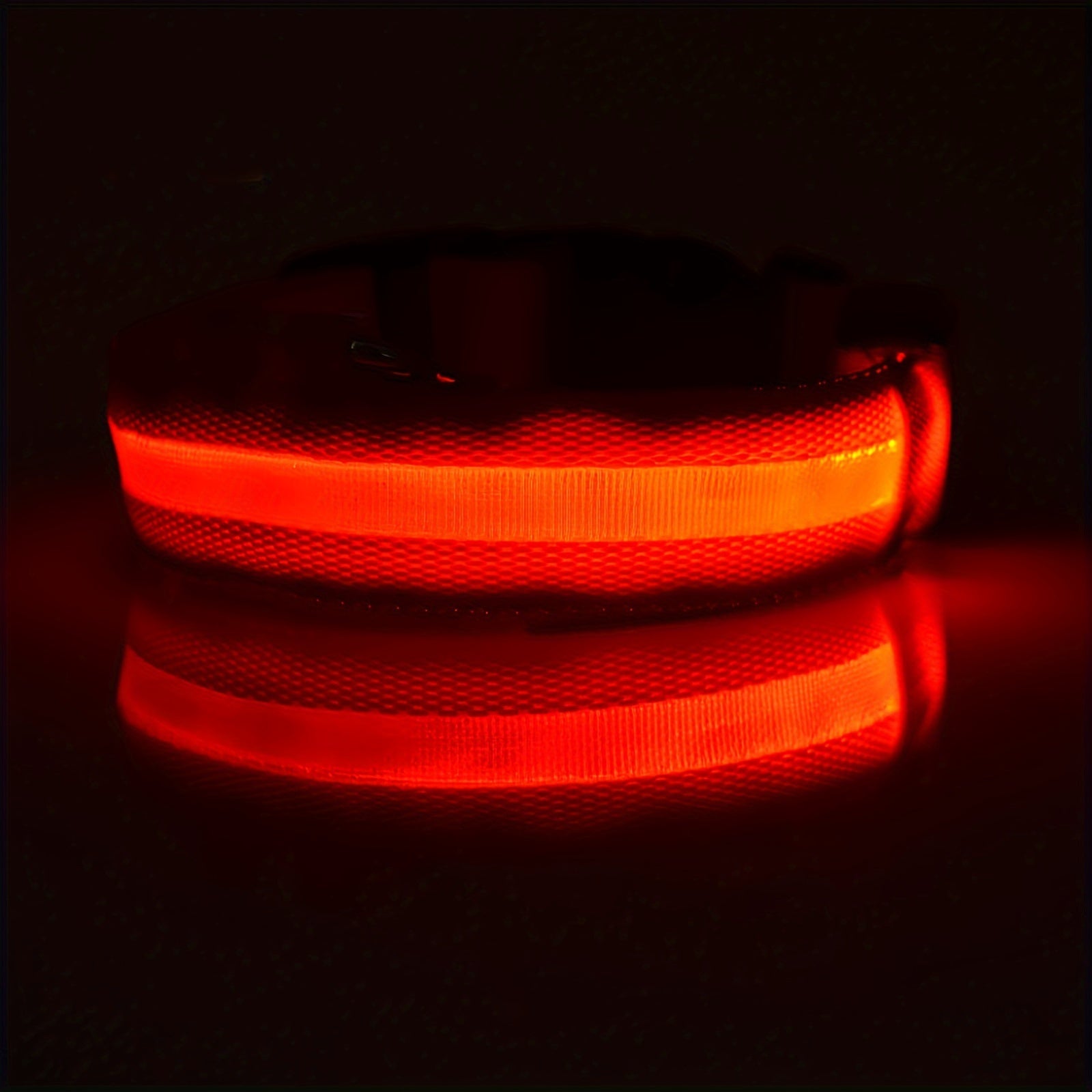 Collare Luminoso Regolabile per Cani - Sicurezza Notturna con Strisce Fluorescenti
