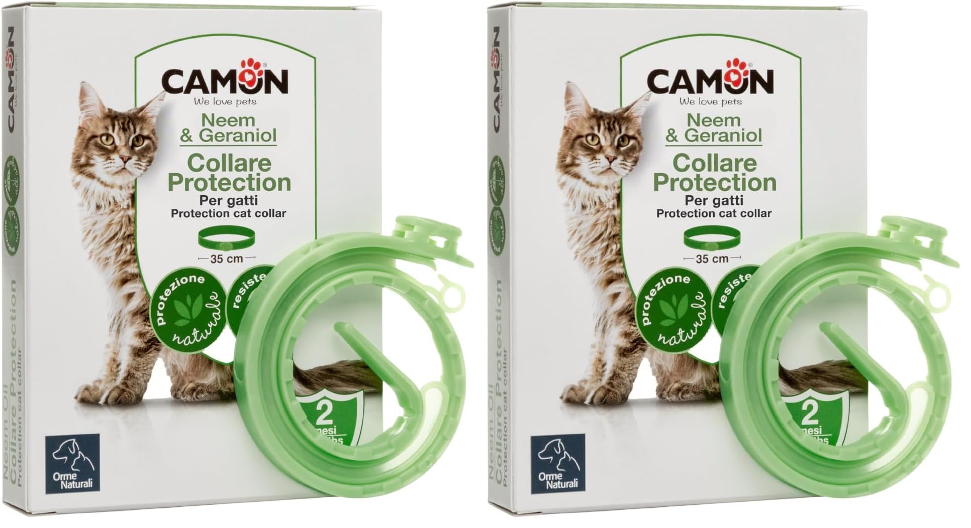 CAMON | Collare Barriera per Cane Olio di Neem, Rilascia Un Gradevole Odore, Resistente all'Acqua, Protezione per Circa 2 Mesi, 60cm