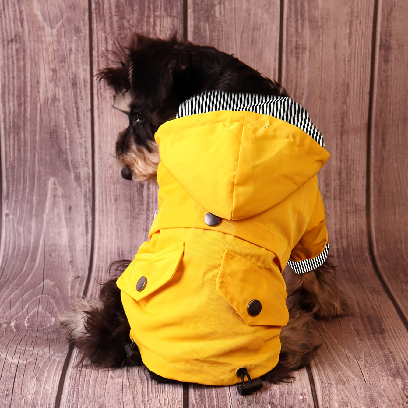 Keep Your Pet Puppy Warm & Dry With This Stylish Striped Rain Jacket! Christmas Gift