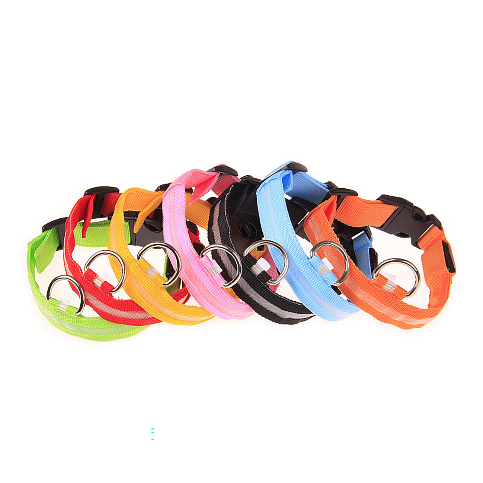 Collare Luminoso Regolabile per Cani - Sicurezza Notturna con Strisce Fluorescenti