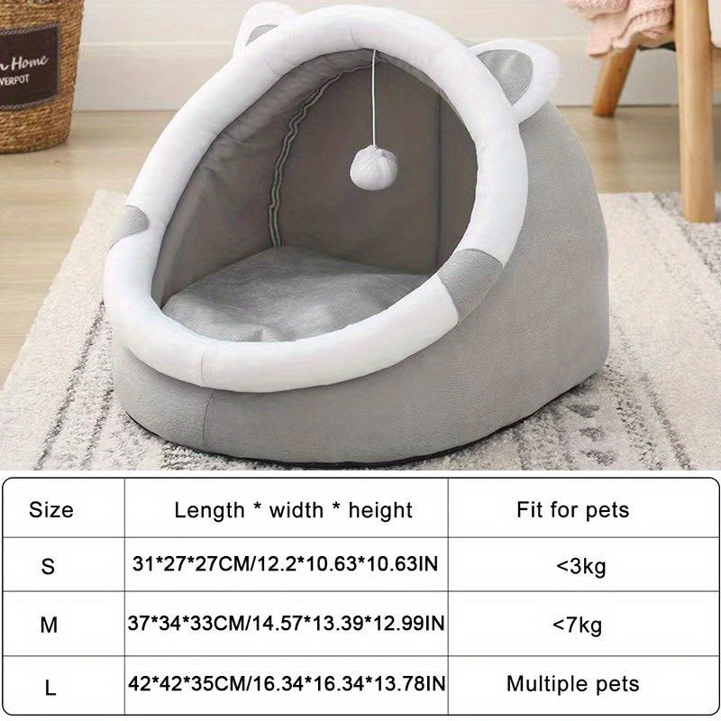 Cuccia Grotta per Gatti a Forma di Cartone Animato - Calda e Accogliente