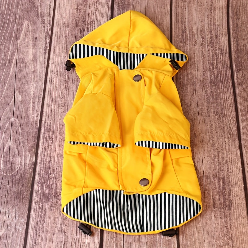 Keep Your Pet Puppy Warm & Dry With This Stylish Striped Rain Jacket! Christmas Gift