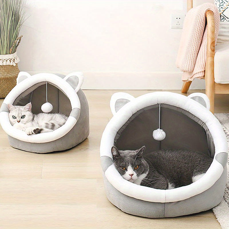 Cuccia Grotta per Gatti a Forma di Cartone Animato - Calda e Accogliente